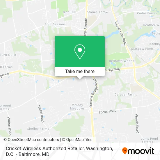 Cricket Wireless Authorized Retailer map