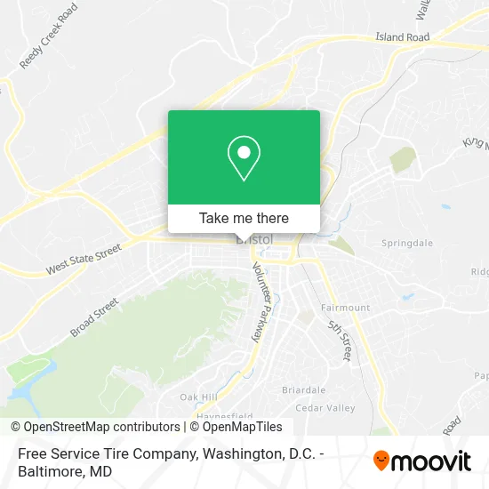 Free Service Tire Company map