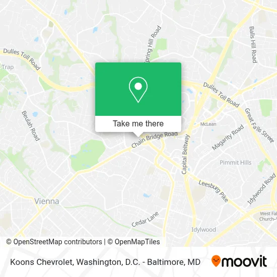 Koons Chevrolet map