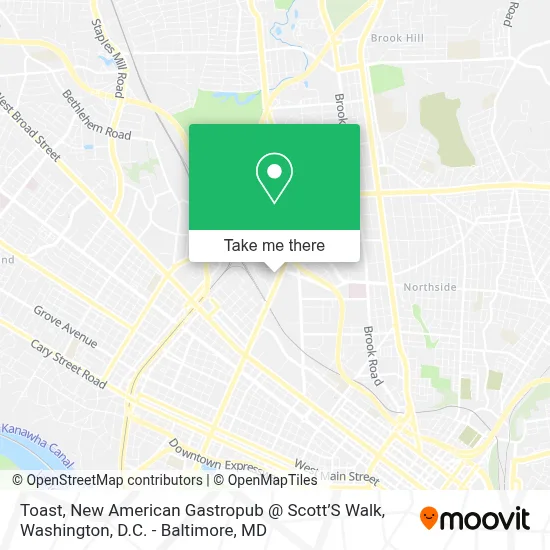 Toast, New American Gastropub @ Scott’S Walk map