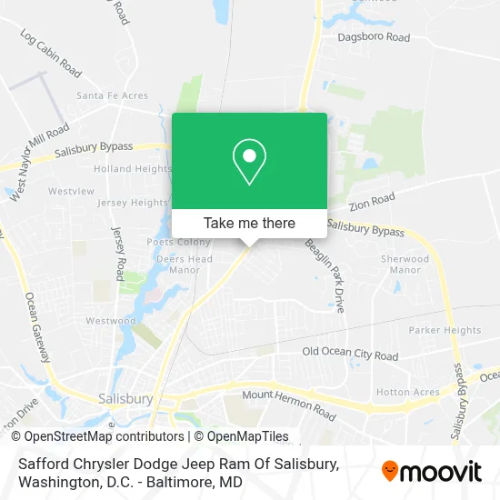 Safford Chrysler Dodge Jeep Ram Of Salisbury map