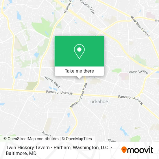 Twin Hickory Tavern - Parham map