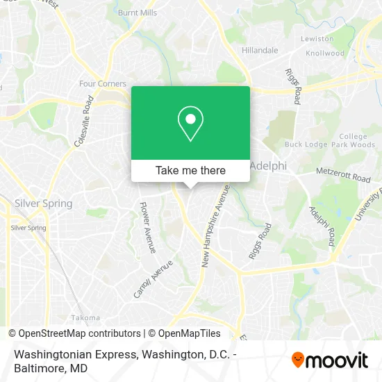 Washingtonian Express map