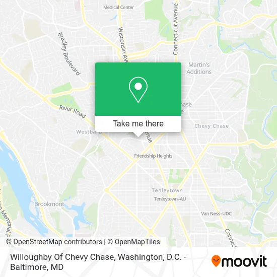 Willoughby Of Chevy Chase map
