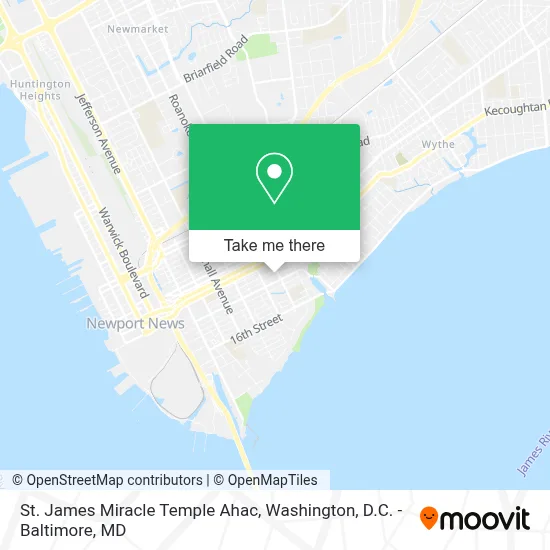 St. James Miracle Temple Ahac map