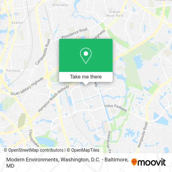 Modern Environments map