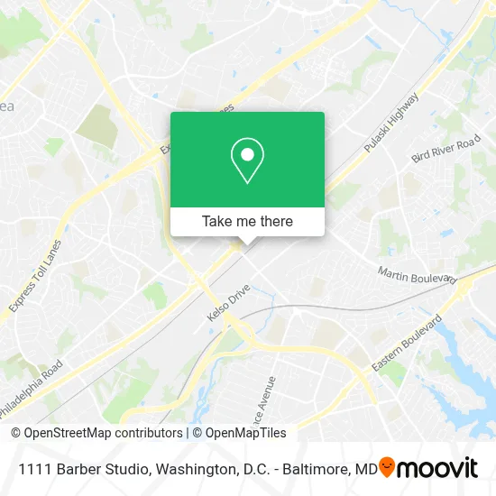 1111 Barber Studio map