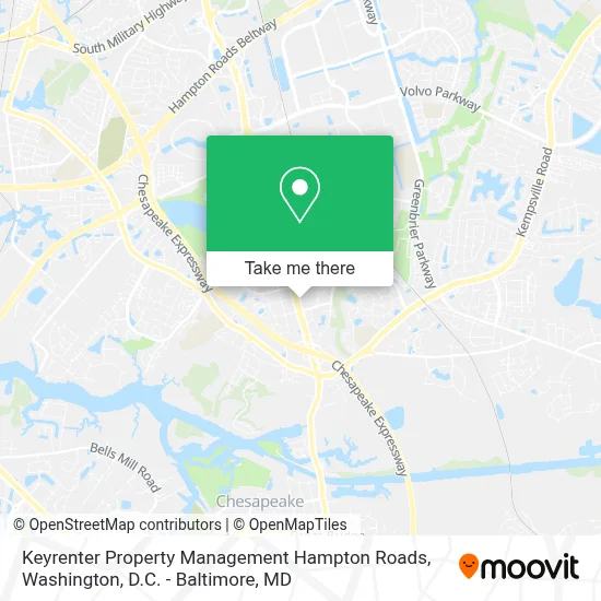 Keyrenter Property Management Hampton Roads map