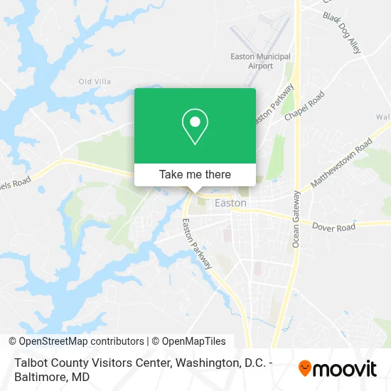 Talbot County Visitors Center map