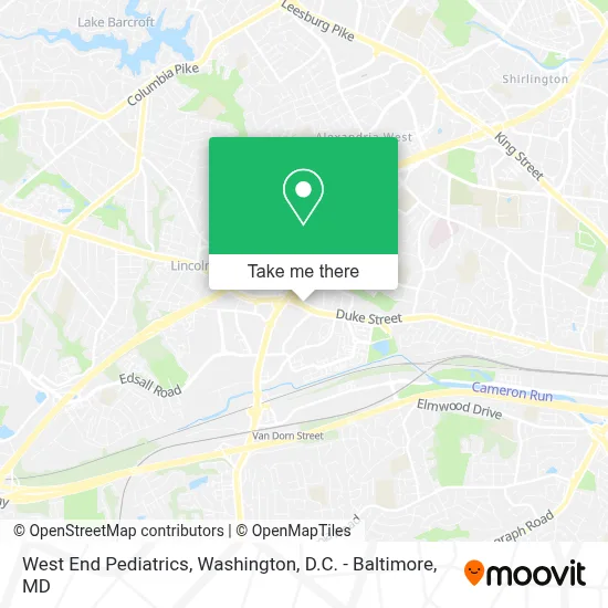 West End Pediatrics map