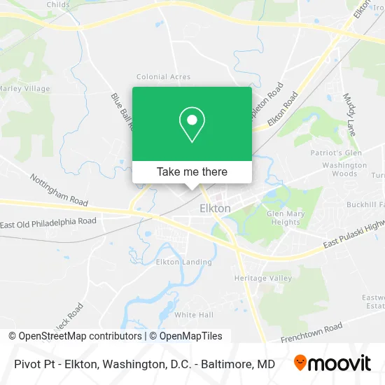 Pivot Pt - Elkton map