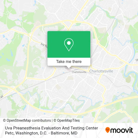 Uva Preanesthesia Evaluation And Testing Center Petc map