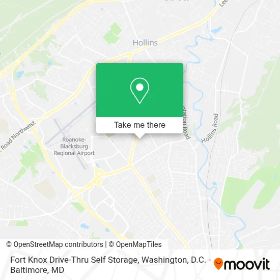 Fort Knox Drive-Thru Self Storage map