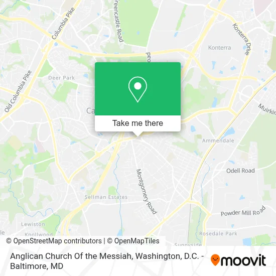 Anglican Church Of the Messiah map