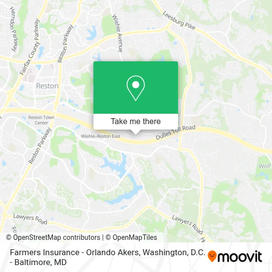 Farmers Insurance - Orlando Akers map