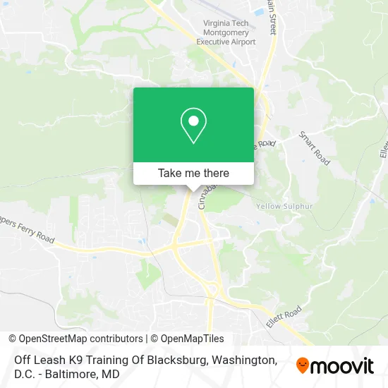 Off Leash K9 Training Of Blacksburg map