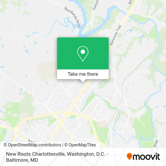 New Roots Charlottesville map