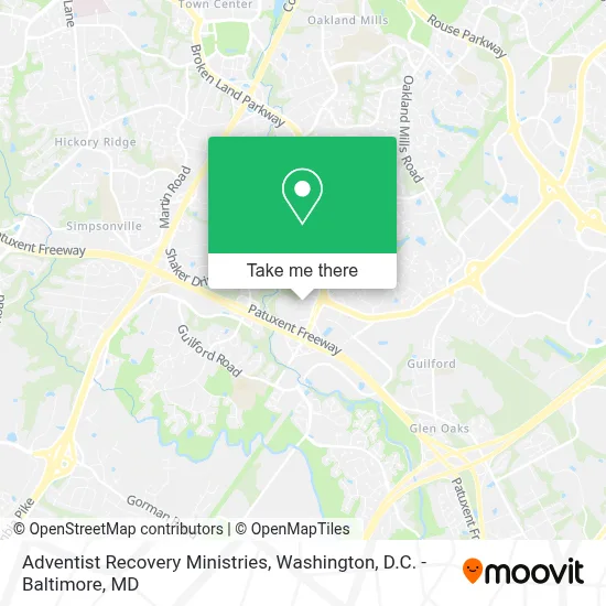 Adventist Recovery Ministries map