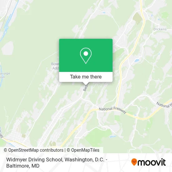 Widmyer Driving School map
