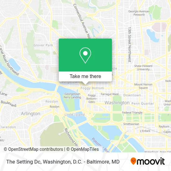 The Setting Dc map