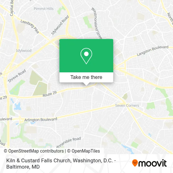 Kiln & Custard Falls Church map