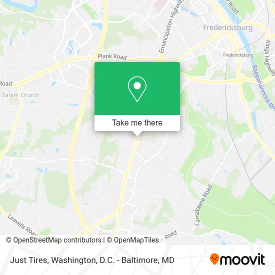 Just Tires map