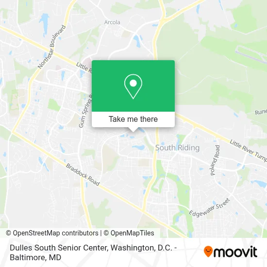Dulles South Senior Center map