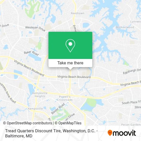 Tread Quarters Discount Tire map