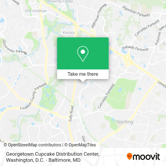 Georgetown Cupcake Distribution Center map