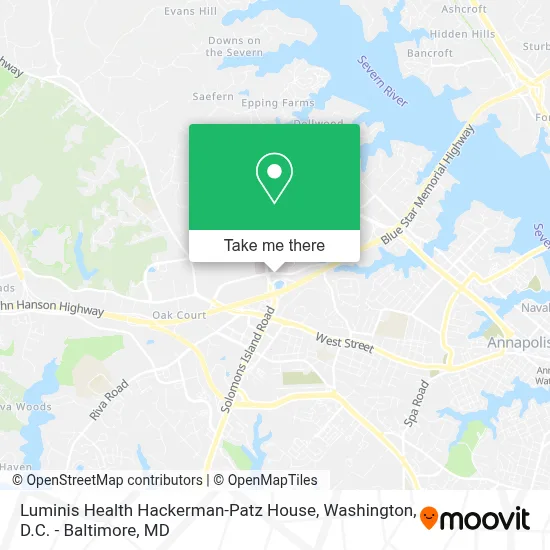 Luminis Health Hackerman-Patz House map