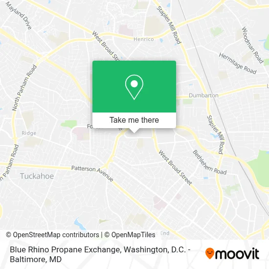 Blue Rhino Propane Exchange map