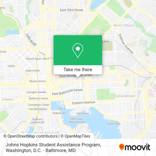 Johns Hopkins Student Assistance Program map