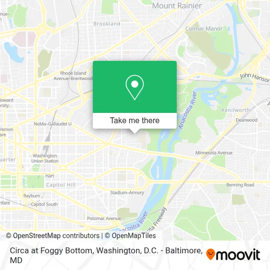 Circa at Foggy Bottom map