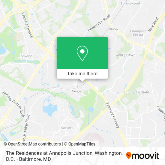 The Residences at Annapolis Junction map