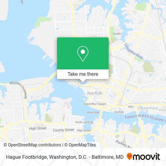 Hague Footbridge map