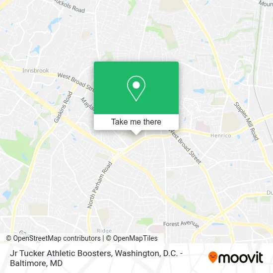 Jr Tucker Athletic Boosters map