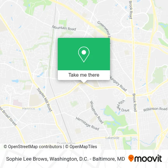 Sophie Lee Brows map