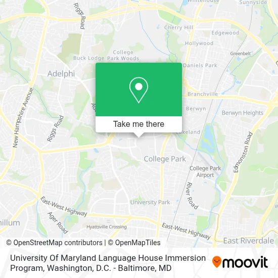 University Of Maryland Language House Immersion Program map
