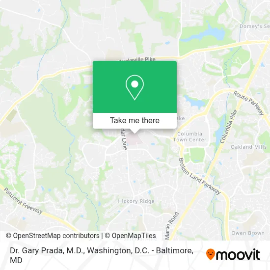 Dr. Gary Prada, M.D. map