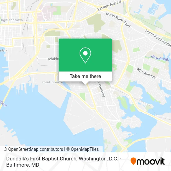 Dundalk's First Baptist Church map