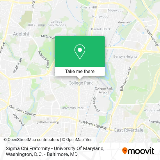 Sigma Chi Fraternity - University Of Maryland map