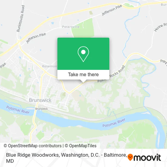 Blue Ridge Woodworks map
