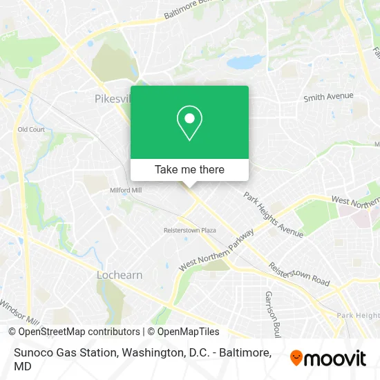 Sunoco Gas Station map