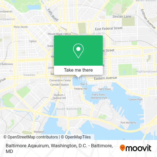 Baltimore Aqauirum map