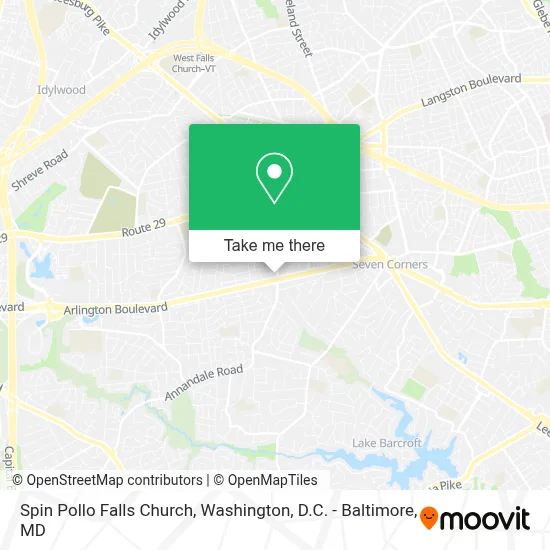 Spin Pollo Falls Church map