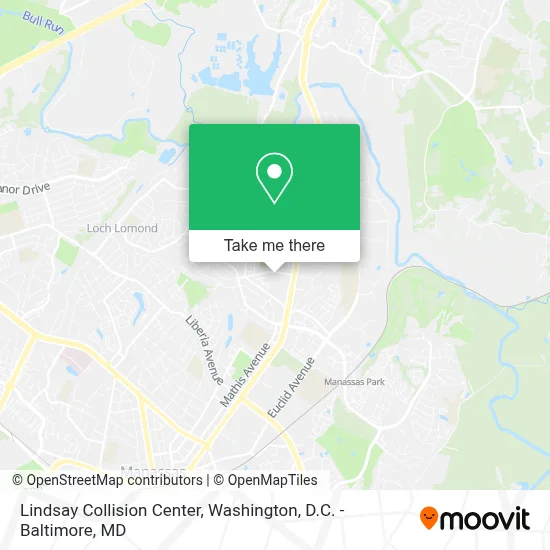 Lindsay Collision Center map