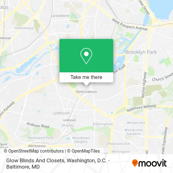 Glow Blinds And Closets map