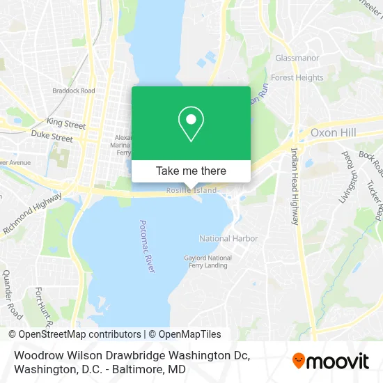 Woodrow Wilson Drawbridge Washington Dc map
