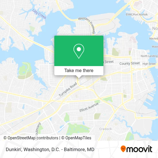 Dunkin' map