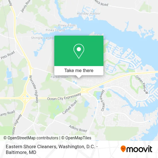 Eastern Shore Cleaners map